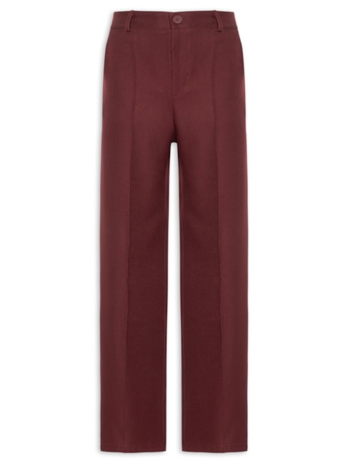 Calça Feminina Pantalona Alfaiataria - Vermelho