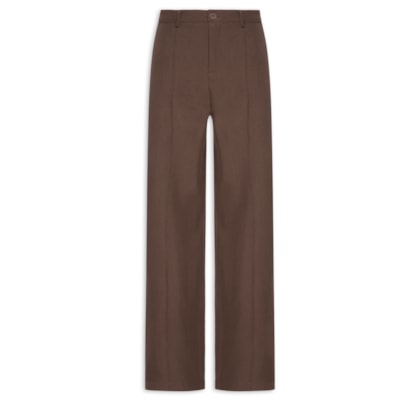 Calça Feminina Pantalona Alfaiataria – Marrom