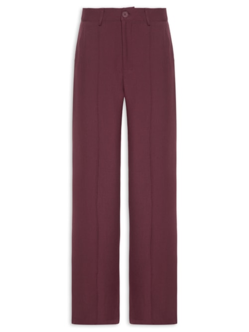 Calça Feminina Pantalona Alfaiataria – Vermelho