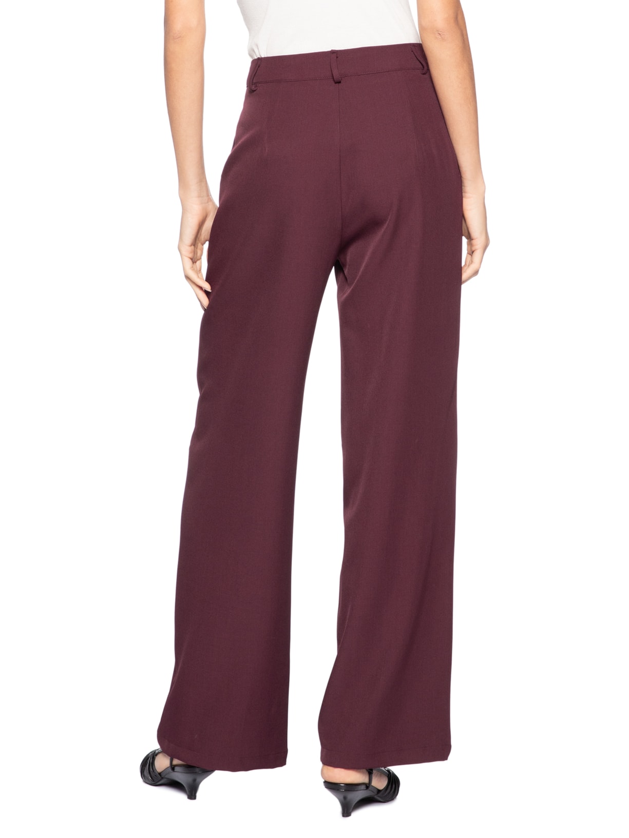 Calça Feminina Pantalona Alfaiataria – Vermelho '2Essential