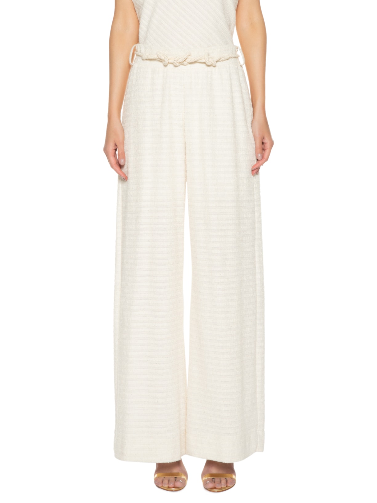 Calça Feminina Pantalona Ana Bege Twenty Four Seven