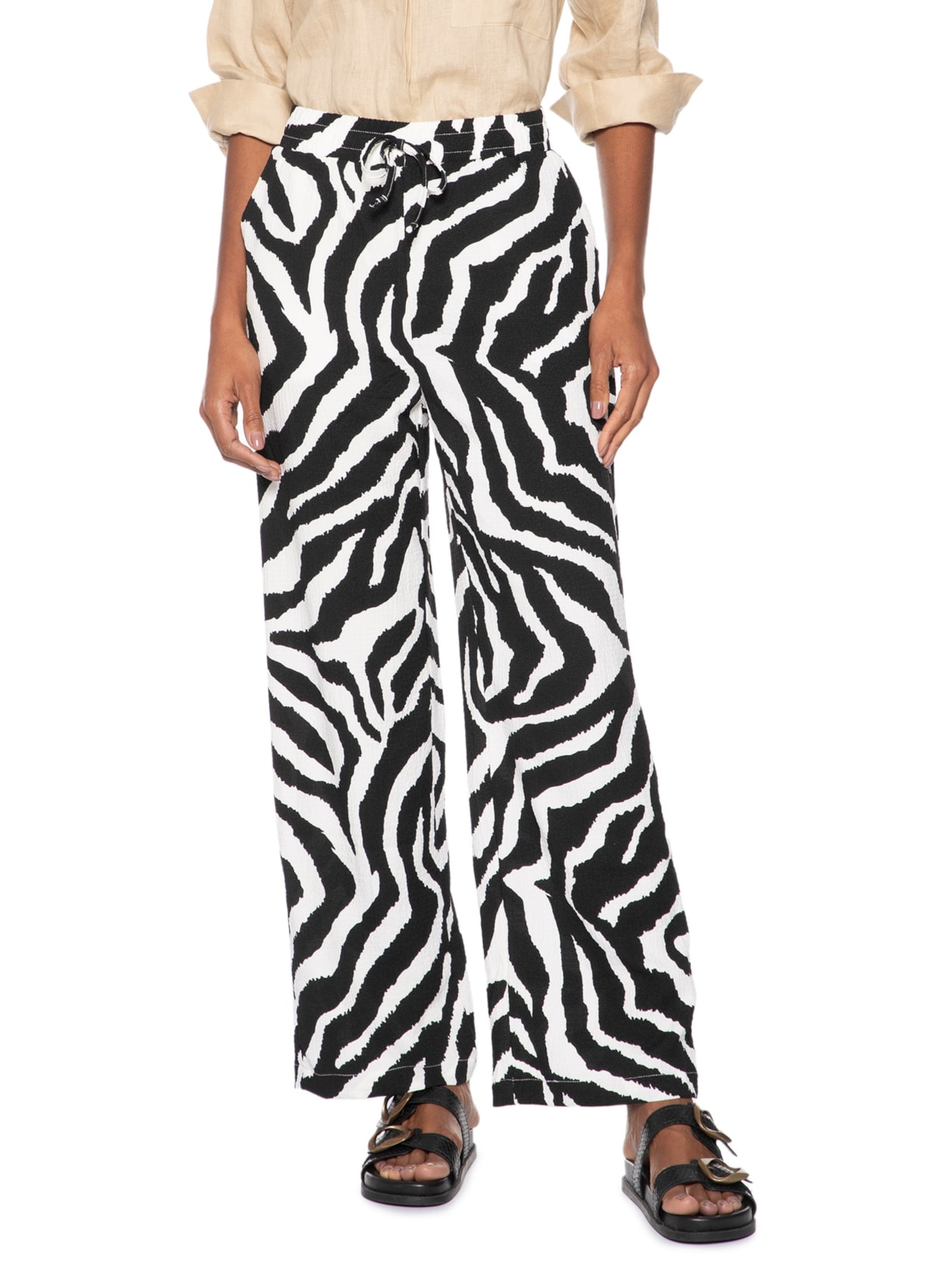 Calça Feminina Pantalona Animal Print Market 33