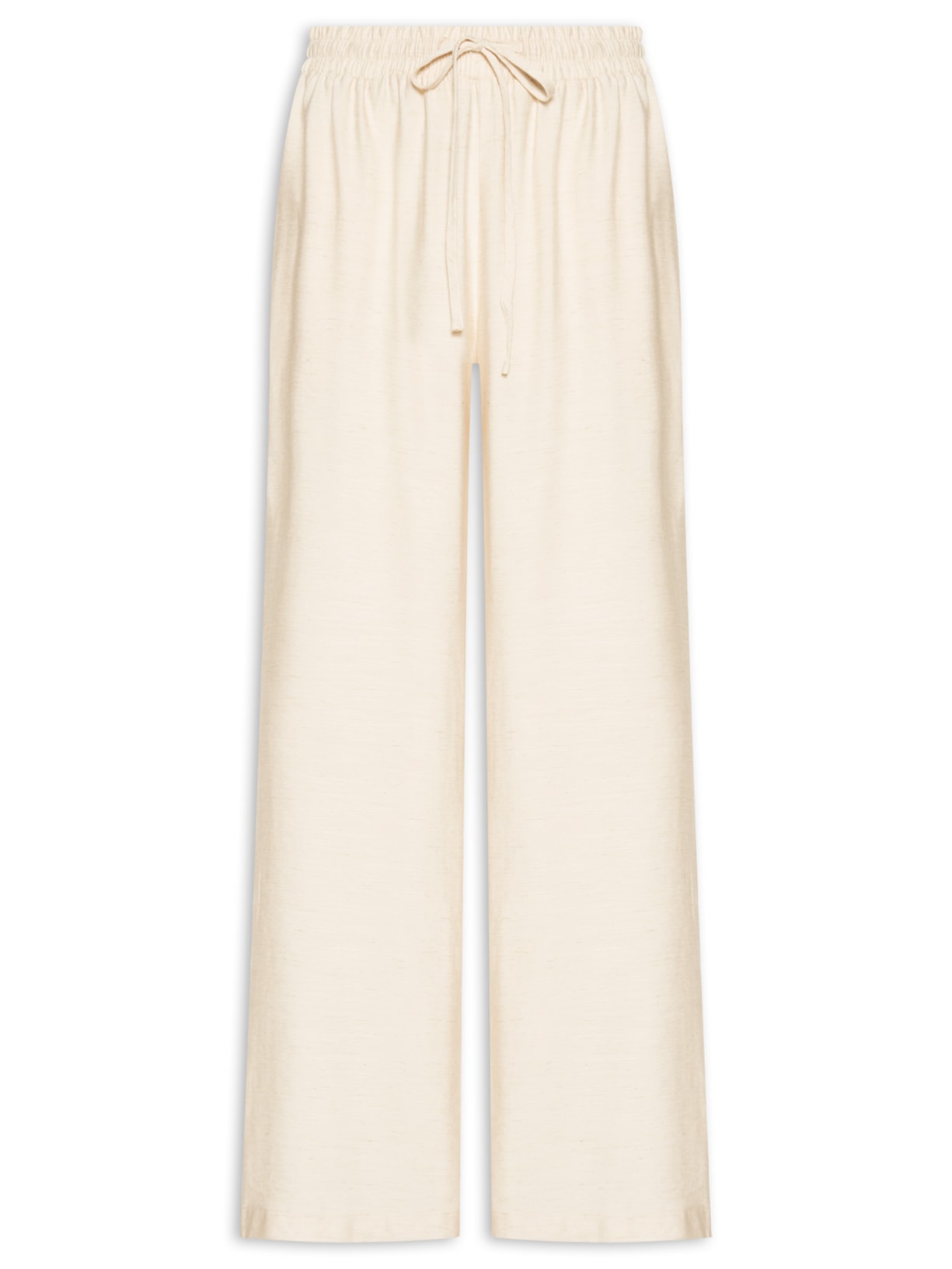 Calça Feminina Pantalona Básica Bege Basiq