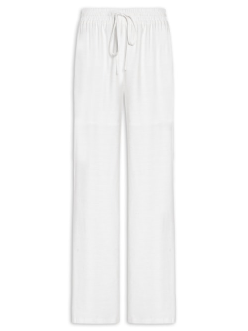 Calça Feminina Pantalona Básica - Branco