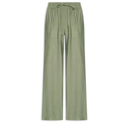 Calça Feminina Pantalona Básica - Verde