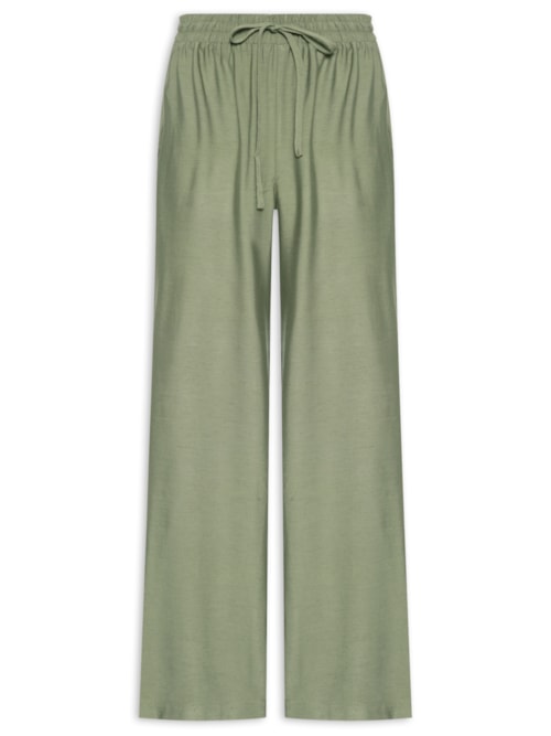 Calça Feminina Pantalona Básica - Verde