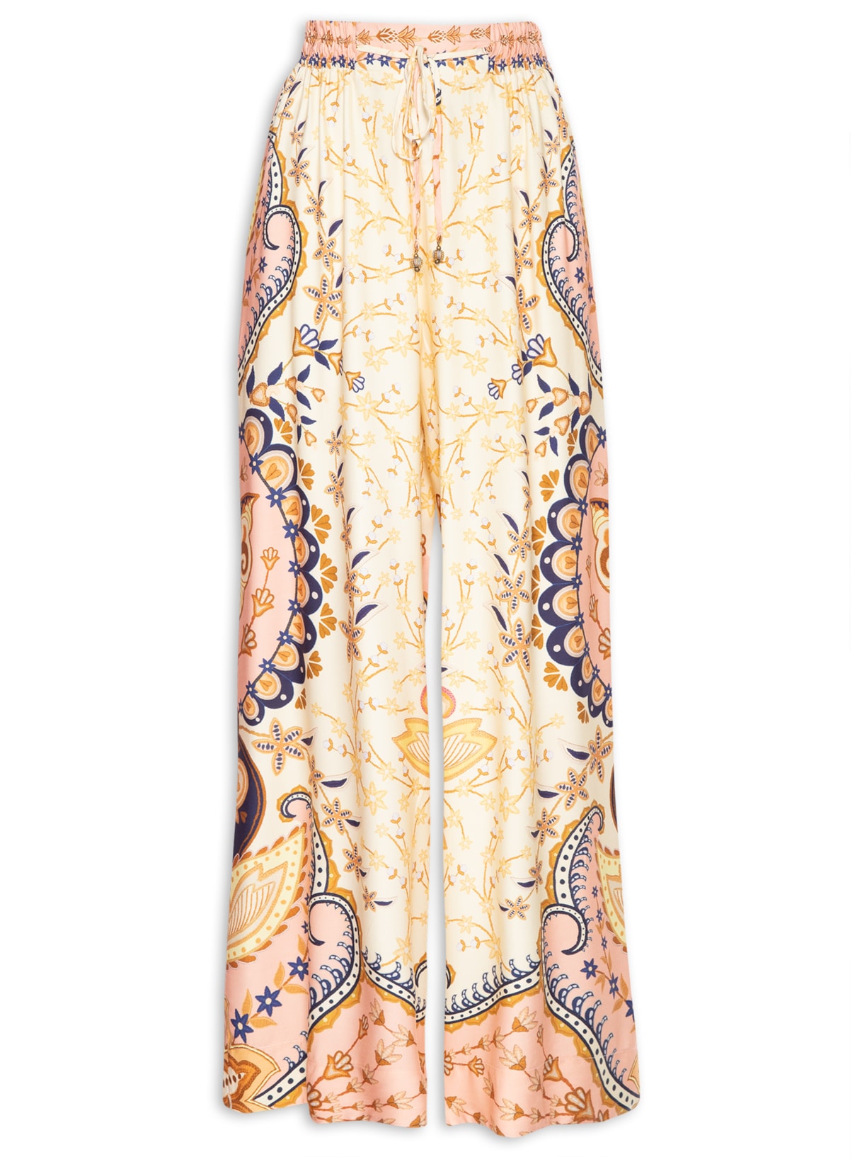 Calça Feminina Pantalona Beleza Boho - Amarelo