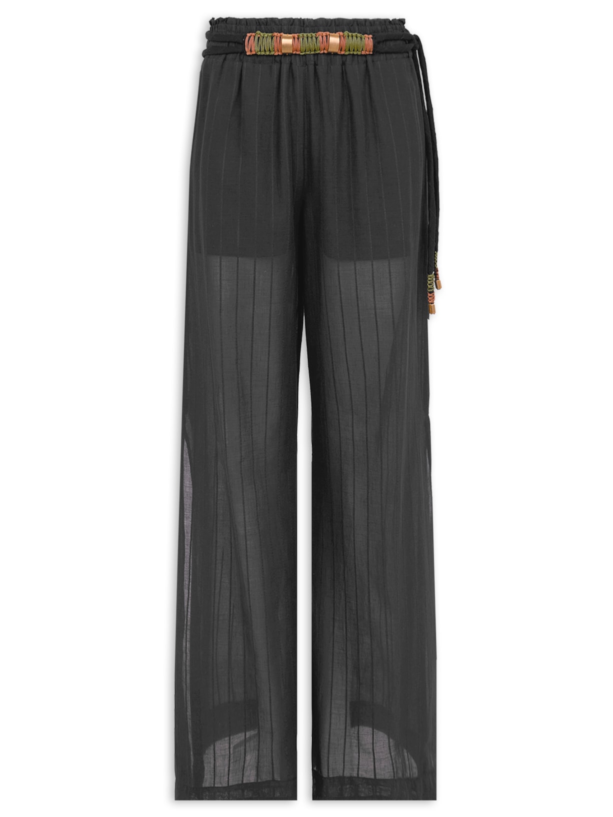 Calça Feminina Pantalona Cecilia Dt - Preto