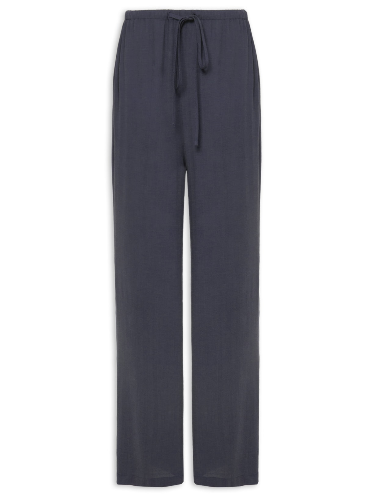 Calça Feminina Pantalona Com Amarração Azul Market 33