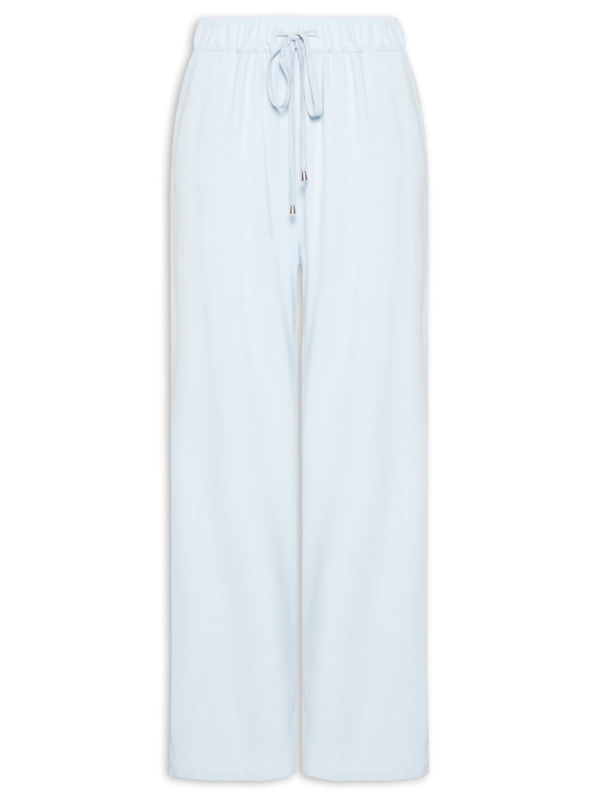 Calça Feminina Pantalona Com Linho Azul Basiq