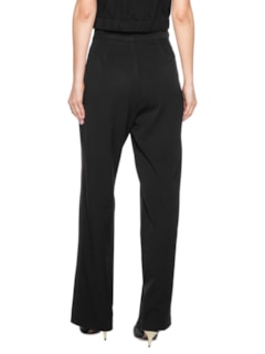 Calça Feminina Pantalona com Recorte e cinto - Preto by '2ESSENTIAL