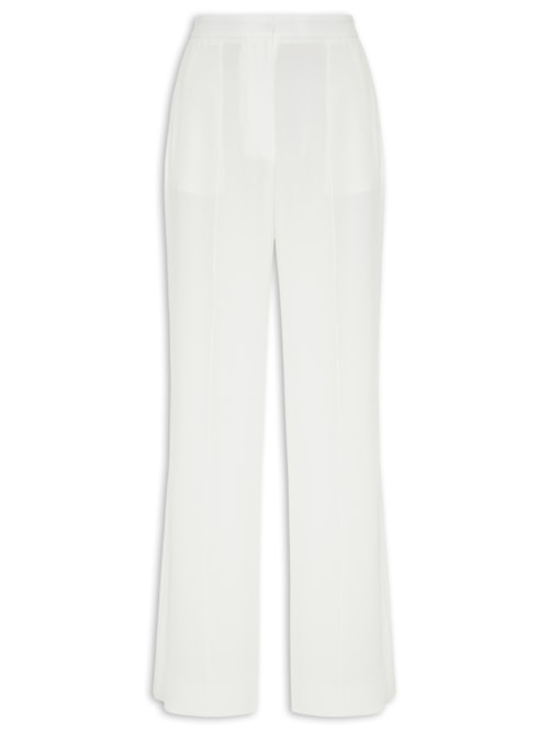 Calça Feminina Pantalona De Alfaiataria - Off-white