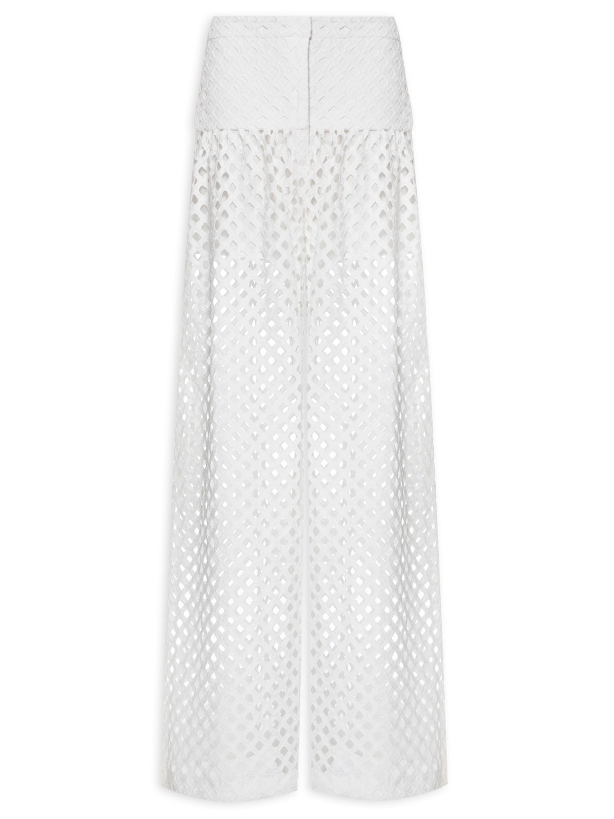 Calça Feminina Pantalona De Laise - Branco