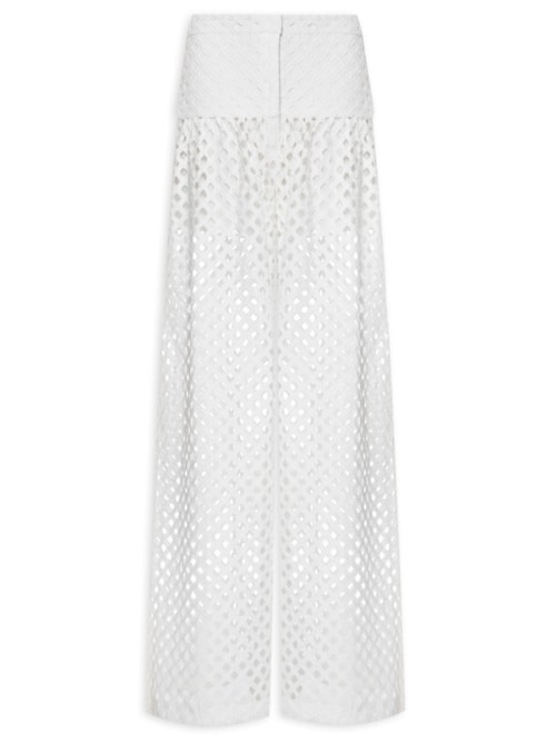 Calça Feminina Pantalona De Laise - Branco