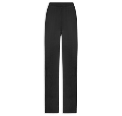 Calça Feminina Pantalona De Tricot - Preto