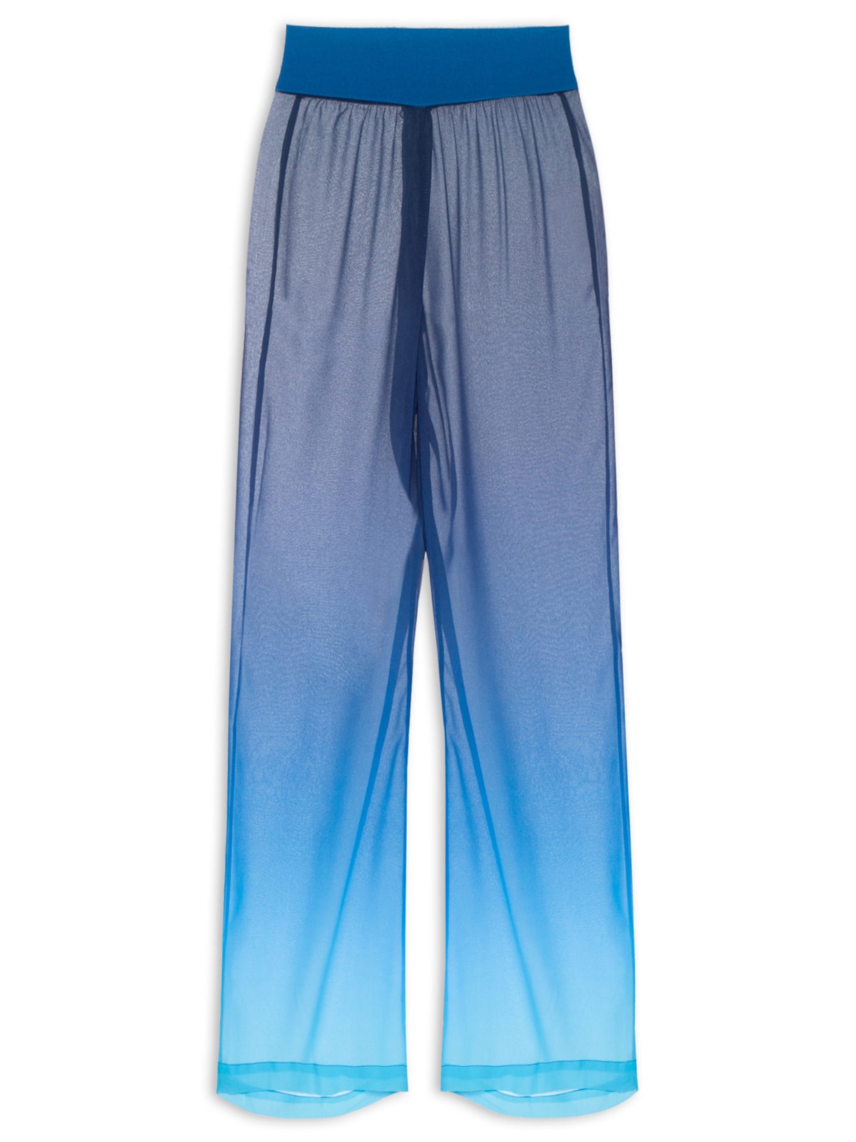 Calça Feminina Pantalona Degradê - Azul