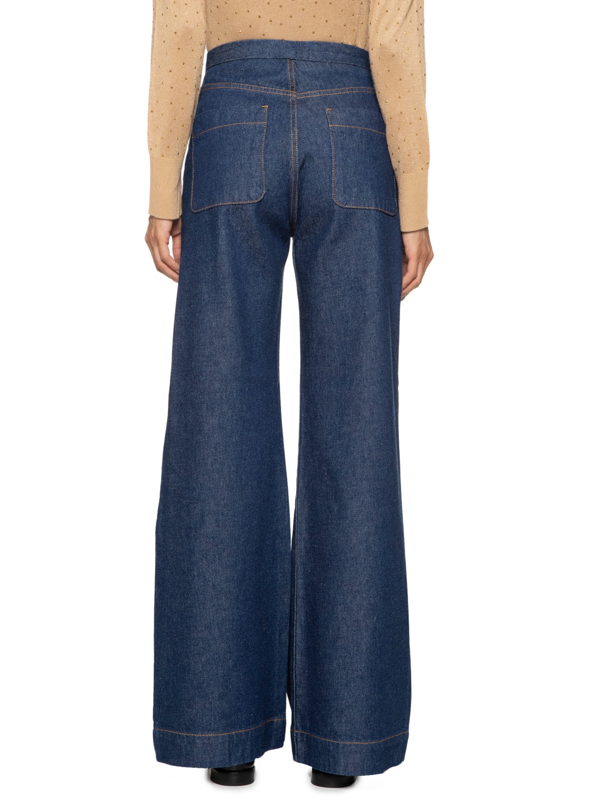 Calça Feminina Pantalona Elza Azul Le Lis