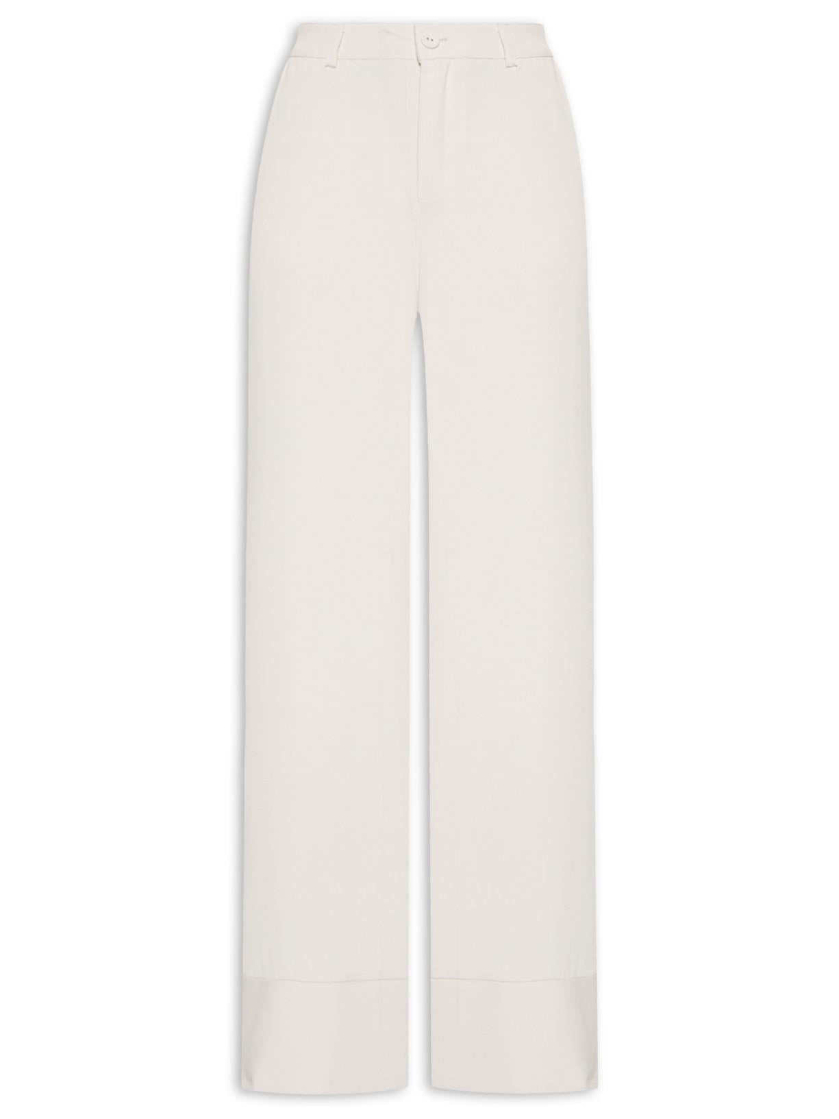 Calça Feminina Pantalona Em Alfaiataria - Off White