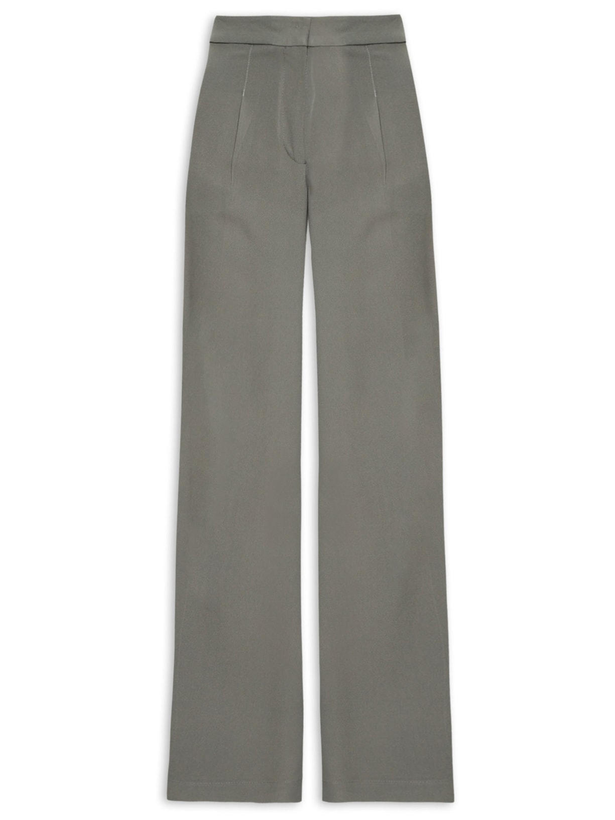 Calça Feminina Pantalona Em Crepe - Verde