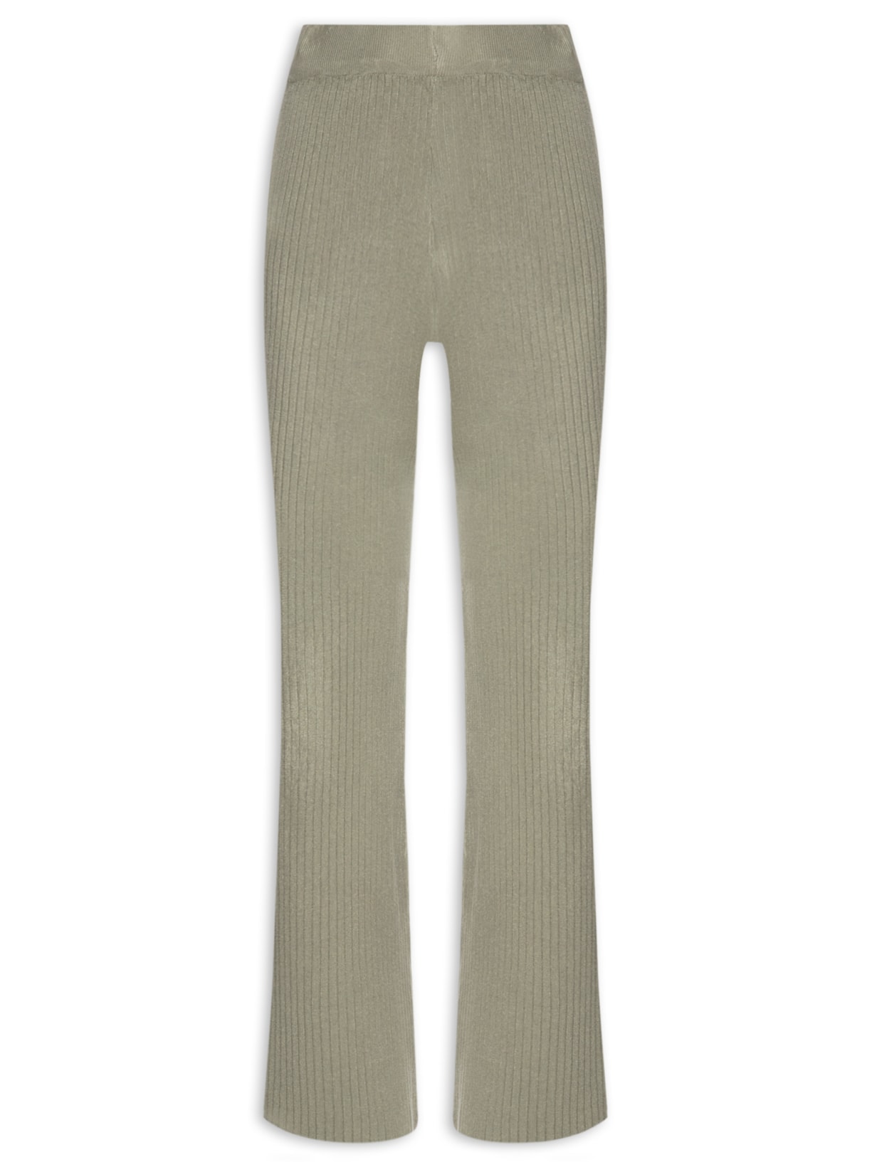 Calça Feminina Pantalona em Tricot - Verde