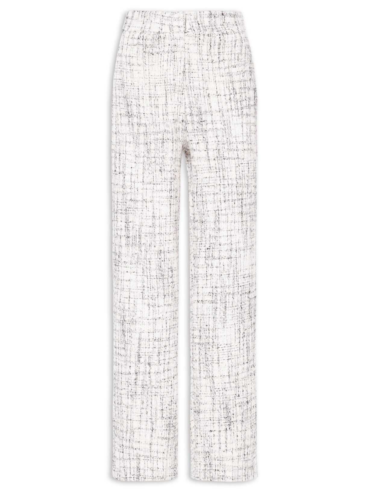 Calça Feminina Pantalona Em Tweed Off White '2Essential