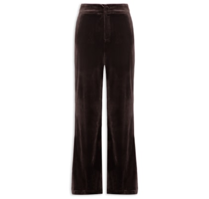 Calça Feminina Pantalona em Veludo - Marrom