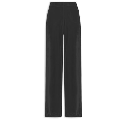 Calça Feminina Pantalona Em Veludo - Preto 