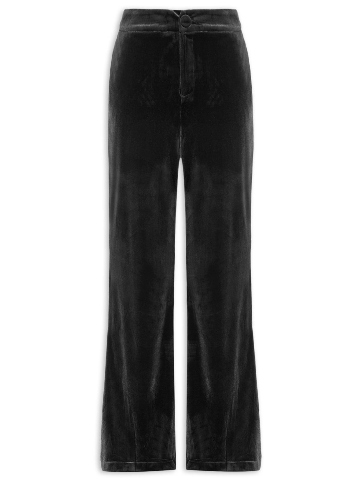 Calça Feminina Pantalona em Veludo Preto '2Essential
