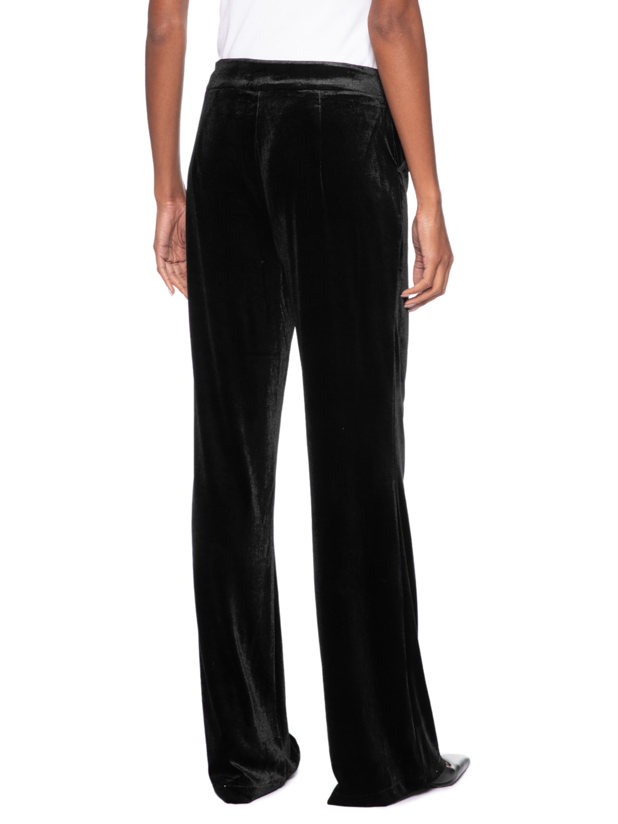 Calça Feminina Pantalona em Veludo Preto '2Essential