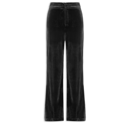 Calça Feminina Pantalona em Veludo – Preto