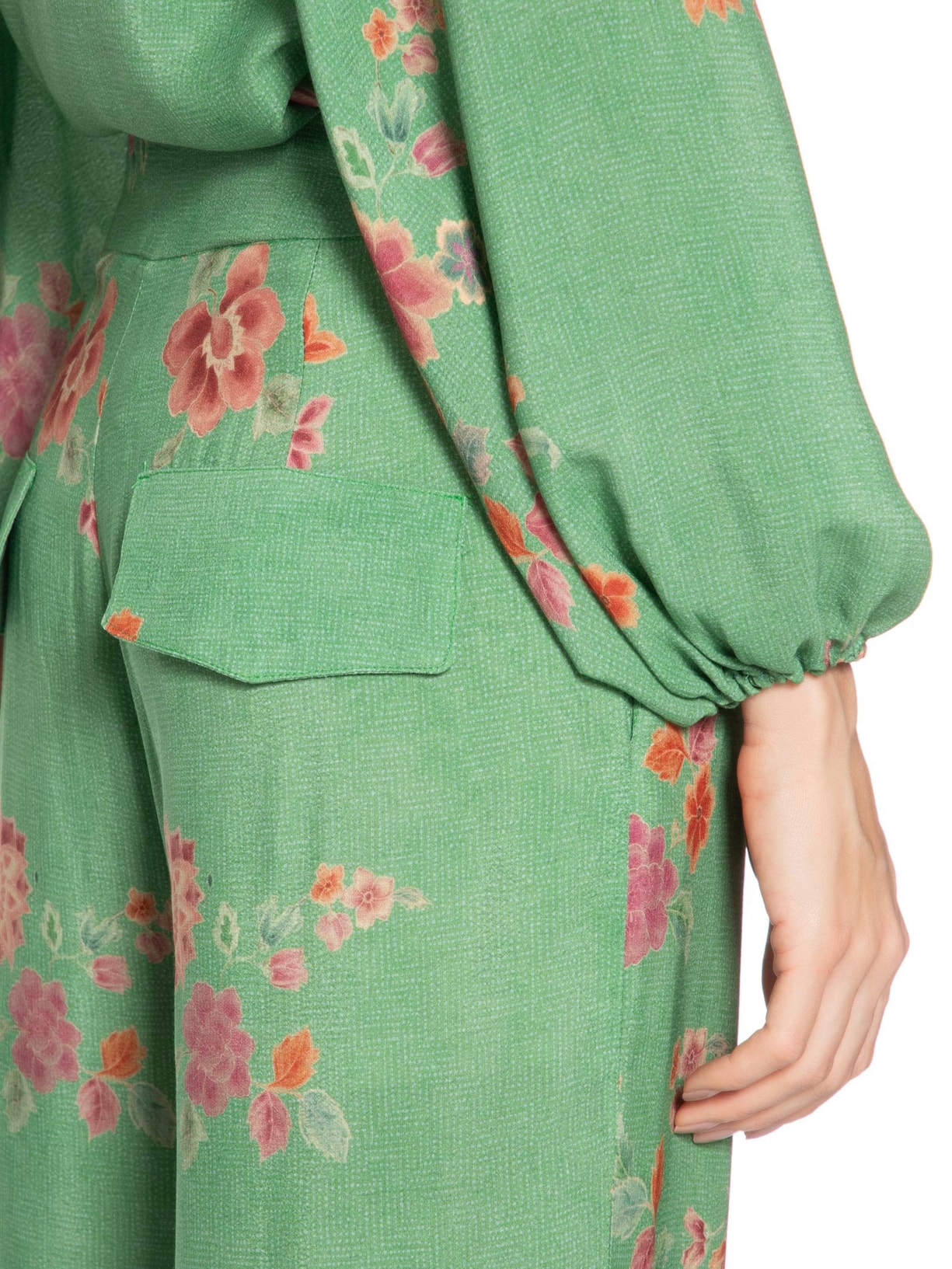 Calça Feminina Pantalona Estampa Bliss Verde Maria Filó