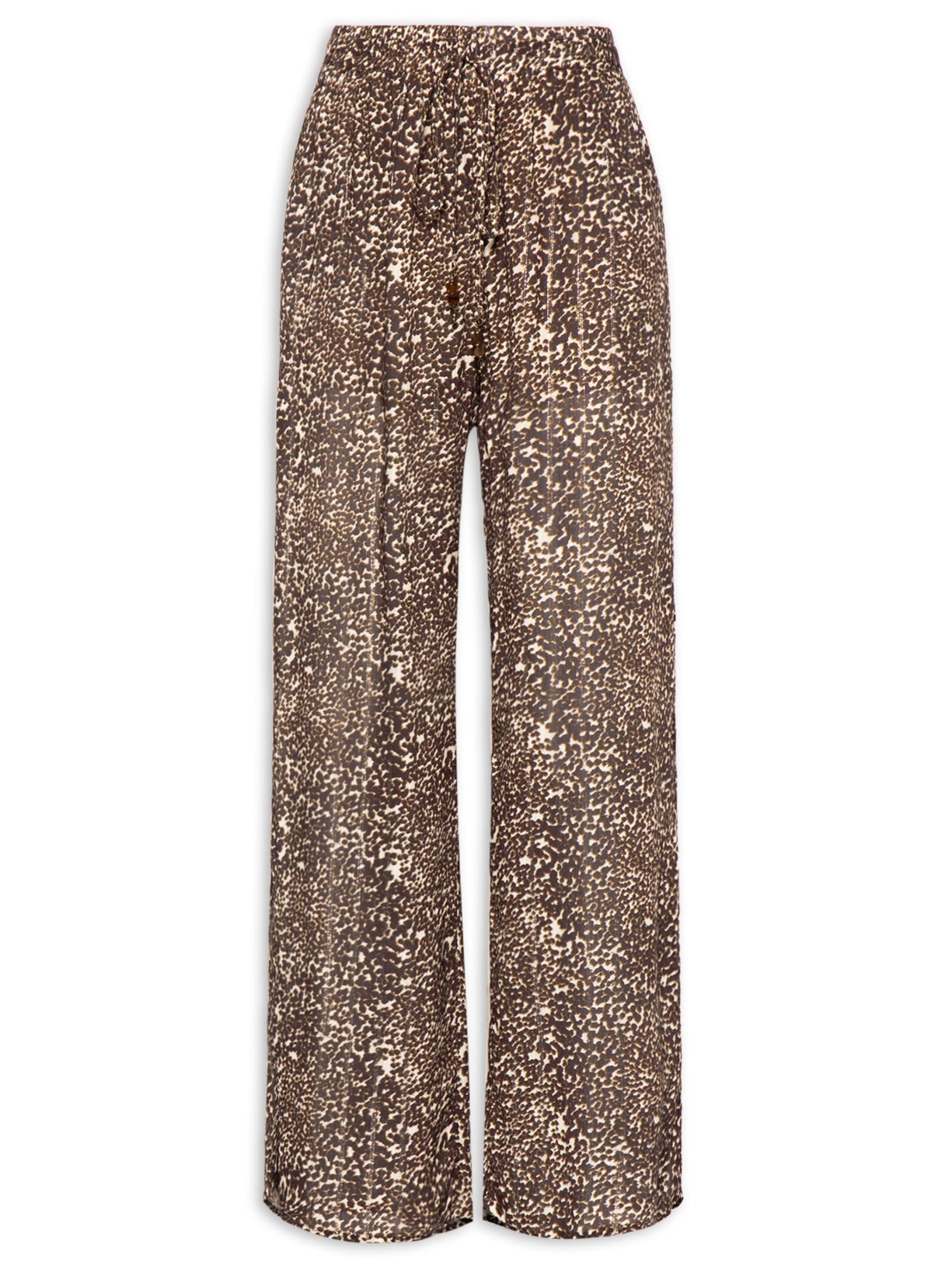 Calça Feminina Pantalona Estampa Kira Animal Print Maria Filó