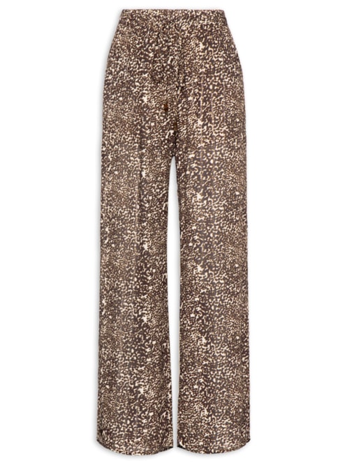 Calça Feminina Pantalona Estampa Kira - Animal Print