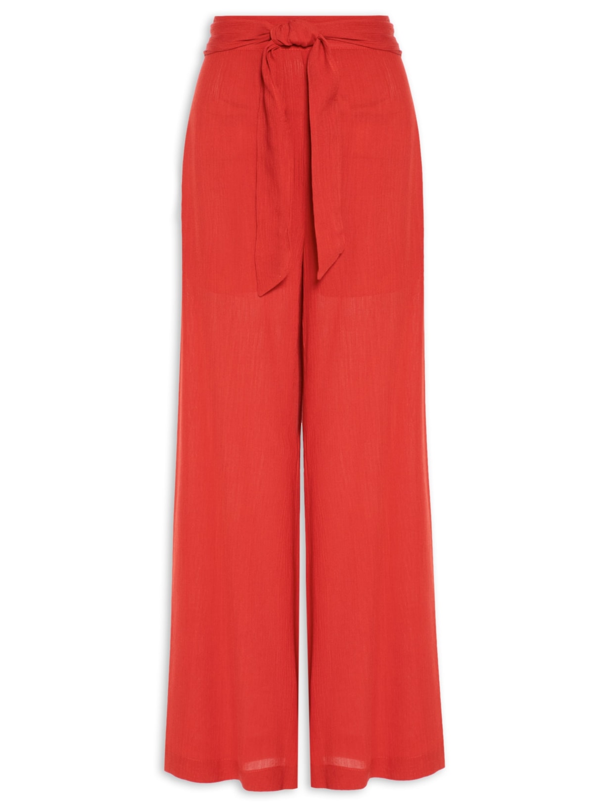 Calça Feminina Pantalona Faixa - Vemelho