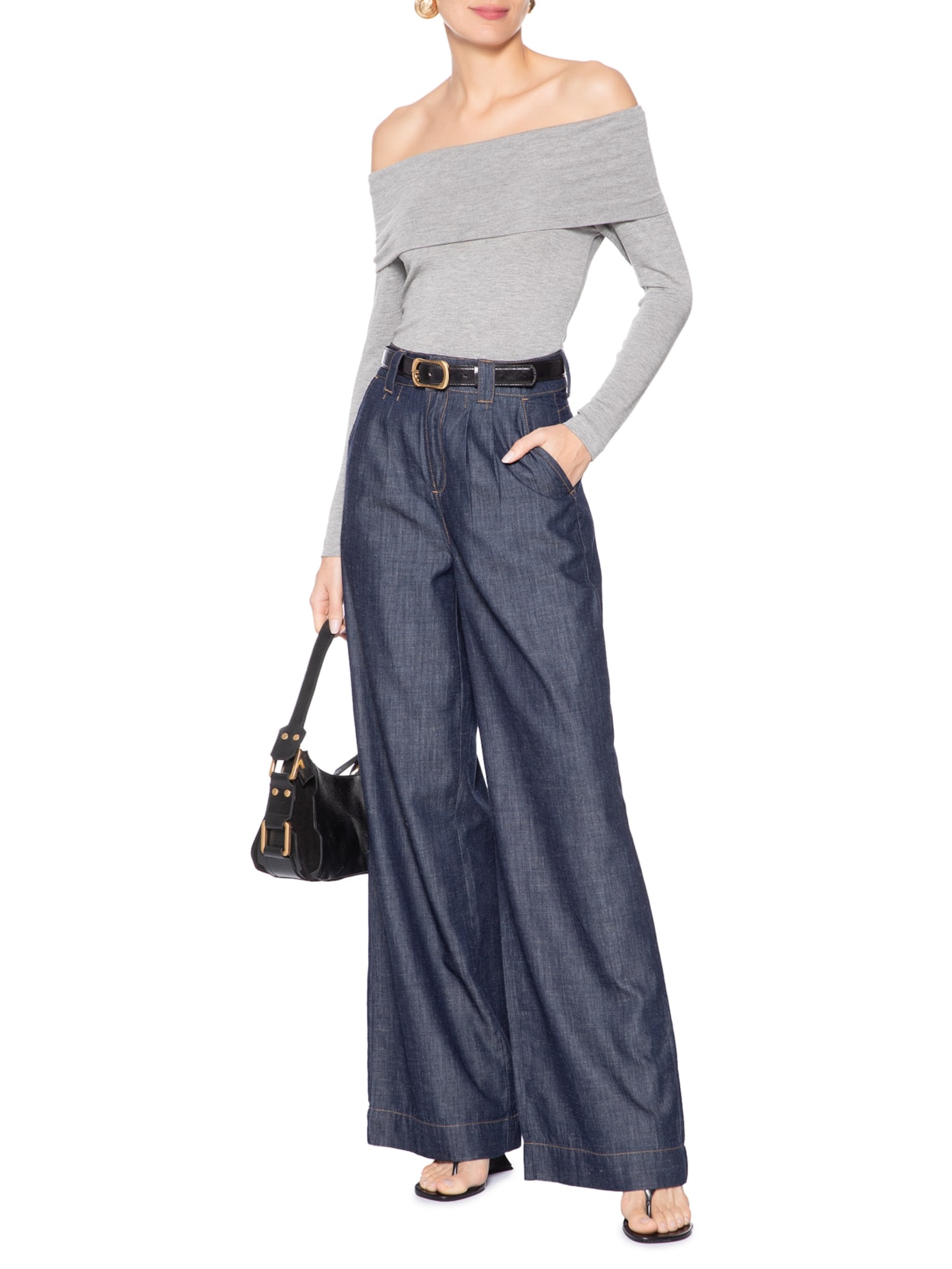 Calça Feminina Pantalona Fany Azul Le Lis