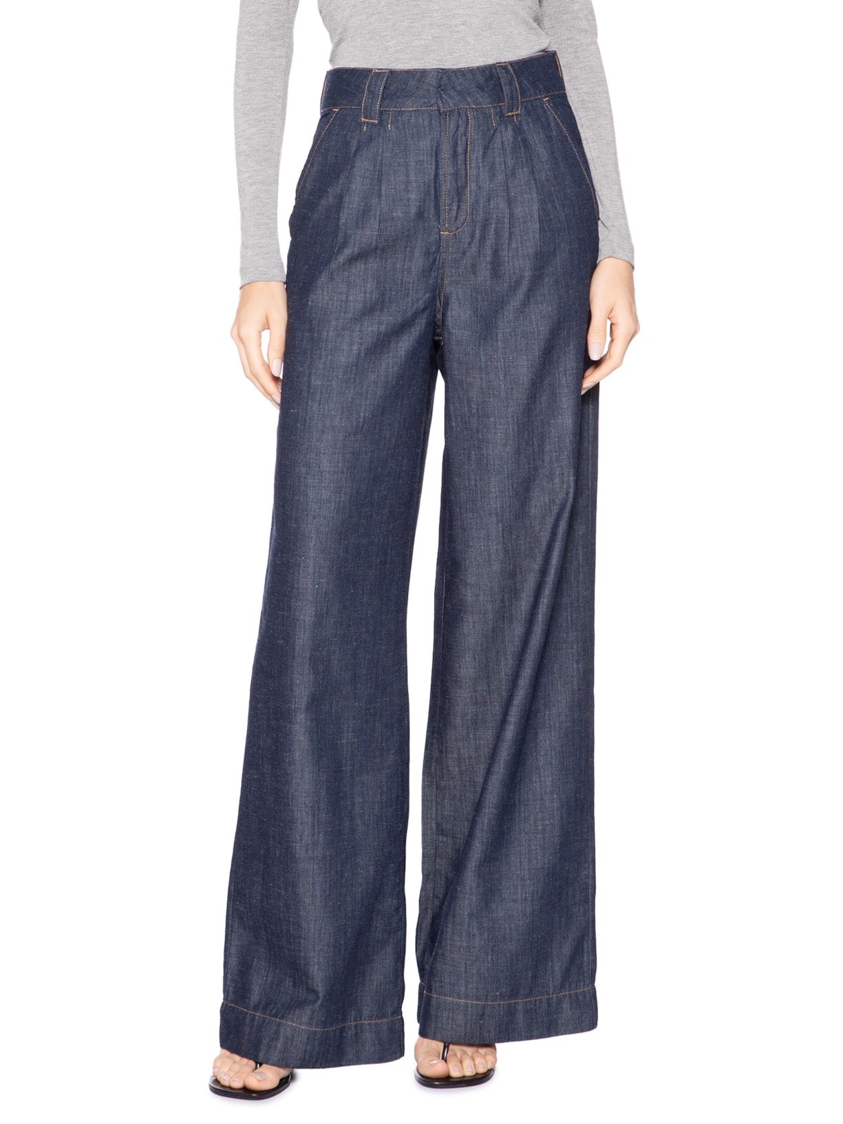 Calça Feminina Pantalona Fany Azul Le Lis