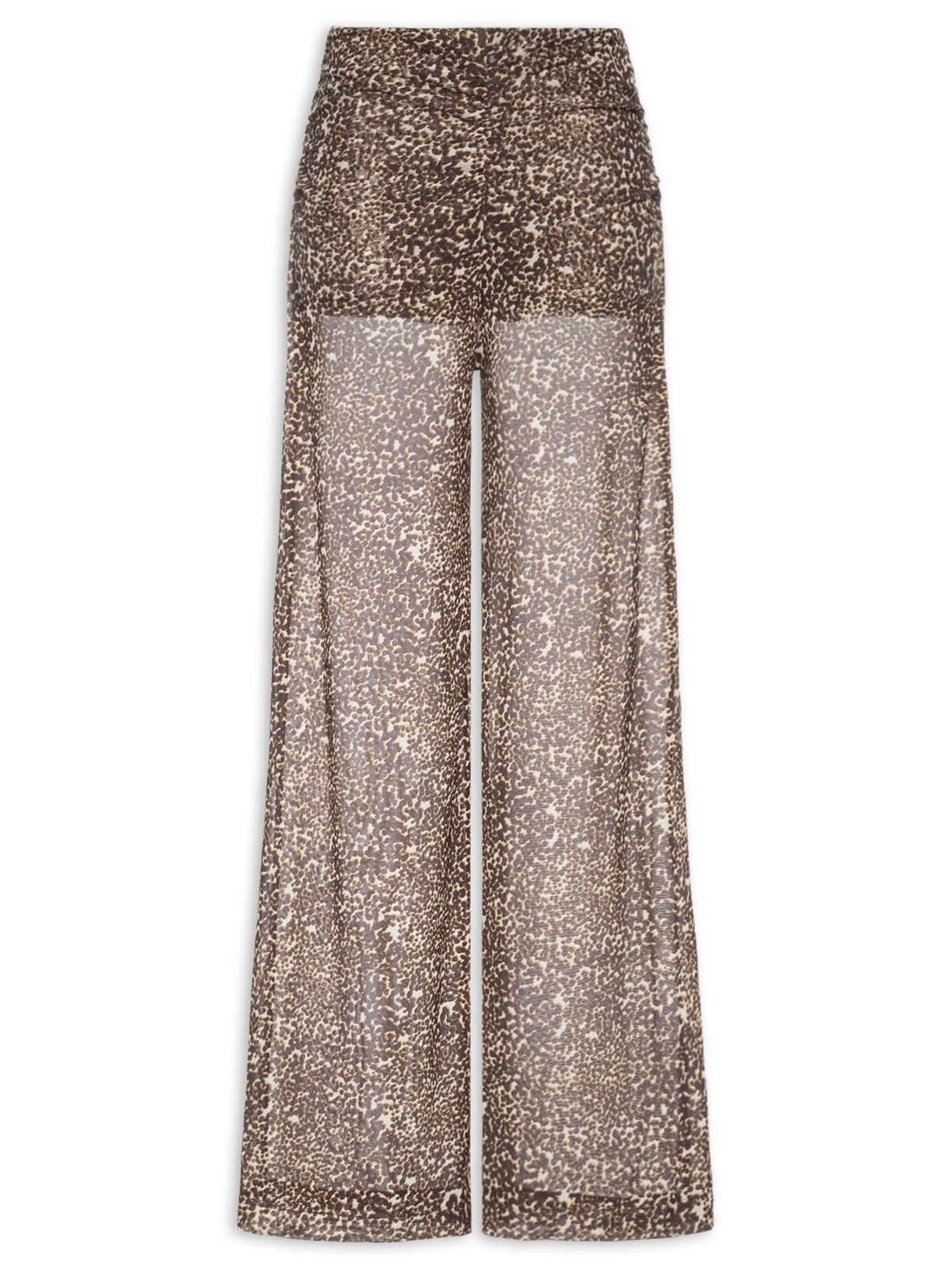 Calça Feminina Pantalona Franzida Estampa Kira - Animal Print