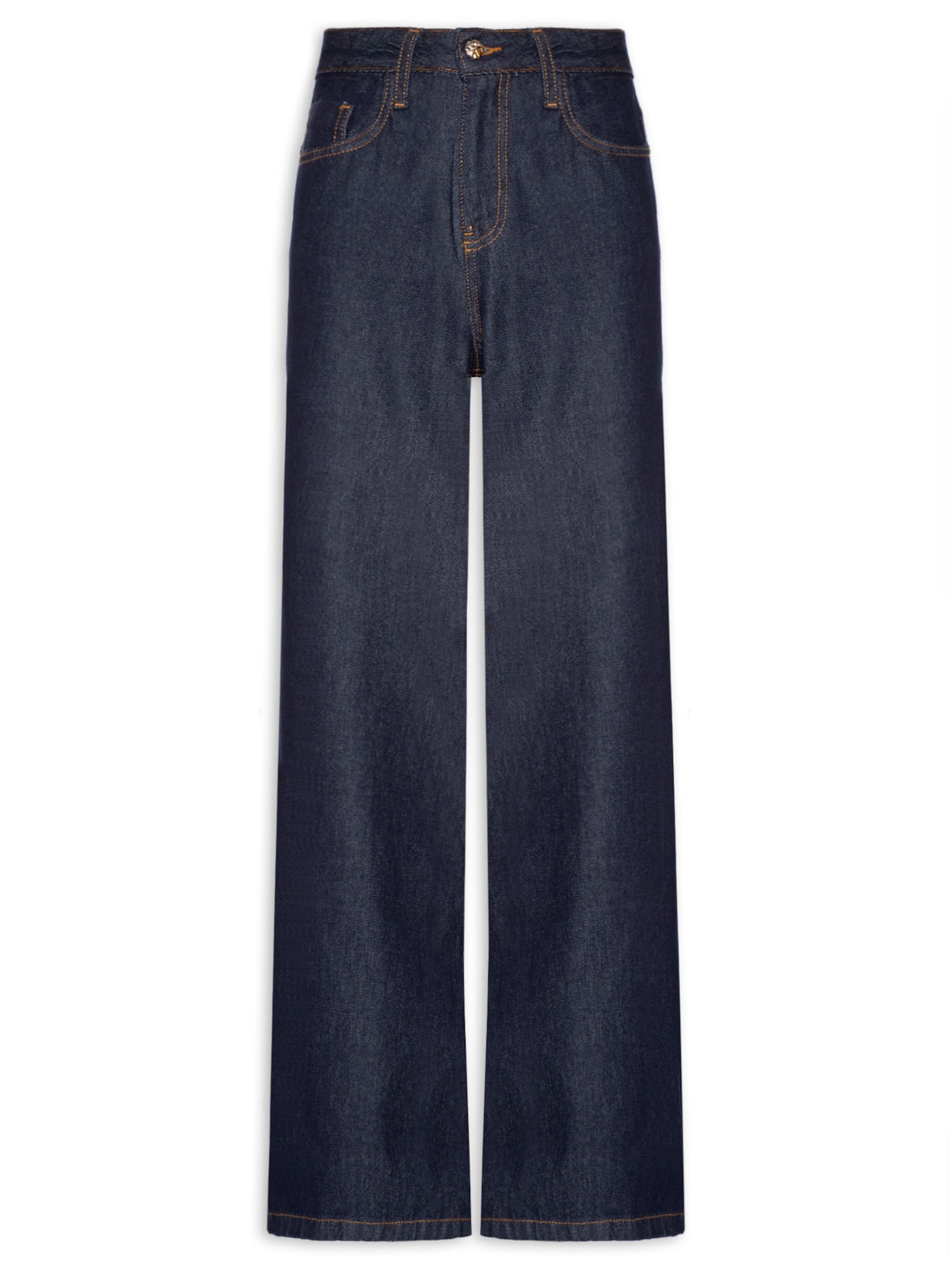 Calça Feminina Pantalona Jeans Azul '2Essential