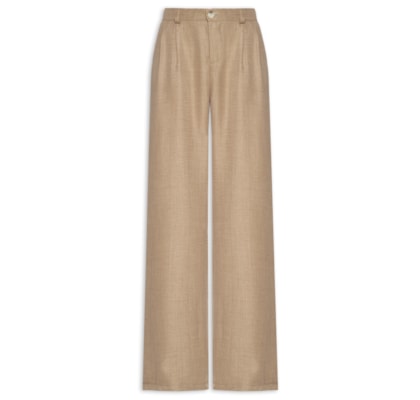 Calça Feminina Pantalona Larga - Bege