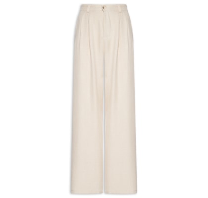 Calça Feminina Pantalona Larga - Bege