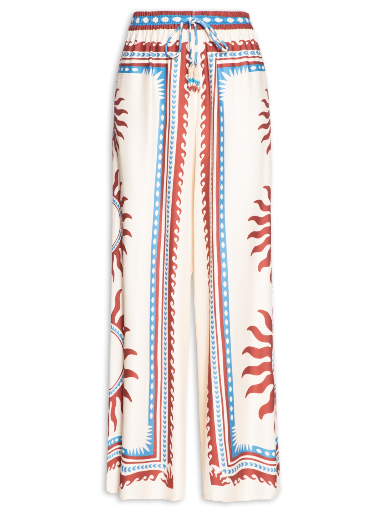 Calça Feminina Pantalona Lenço Solar - Azul