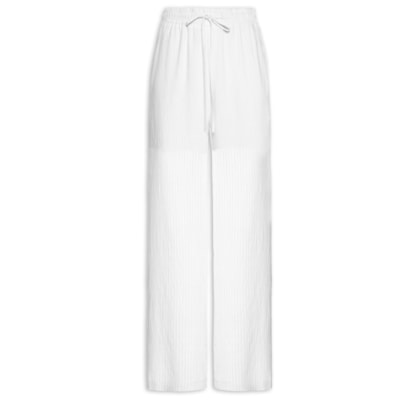 Calça Feminina Pantalona Leve - Branco