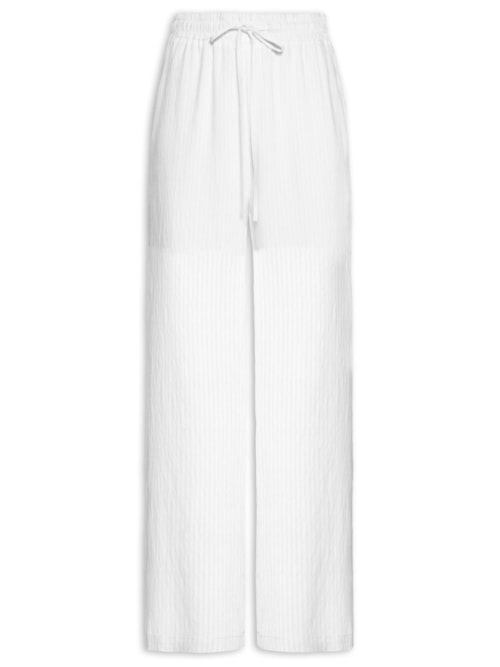 Calça Feminina Pantalona Leve - Branco