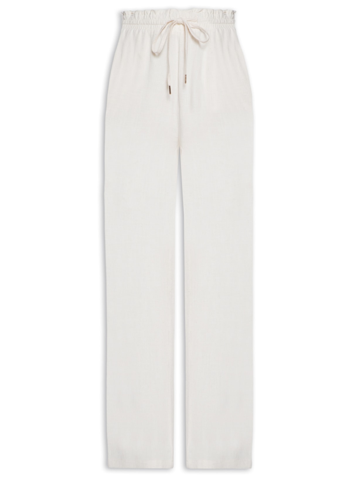 Calça Feminina Pantalona Linho - Off White