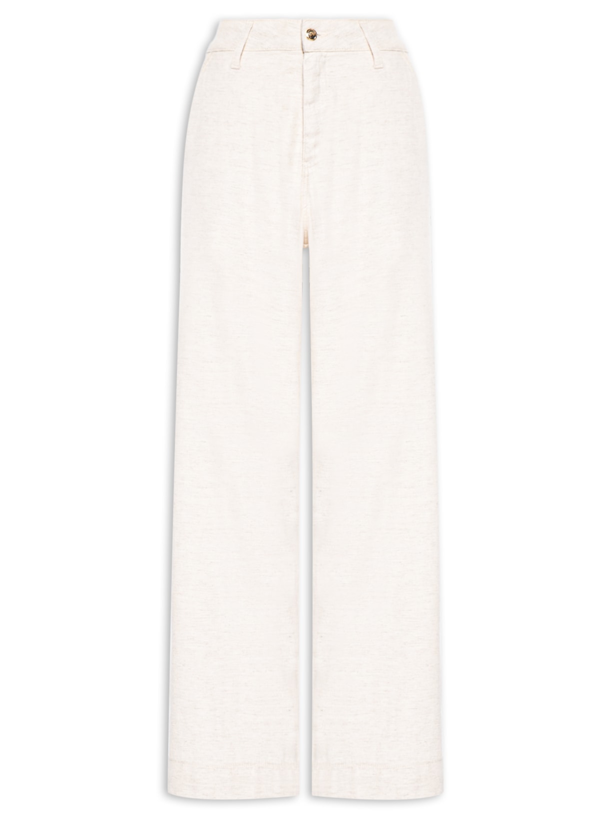 Calça Feminina Pantalona Linho - Off White