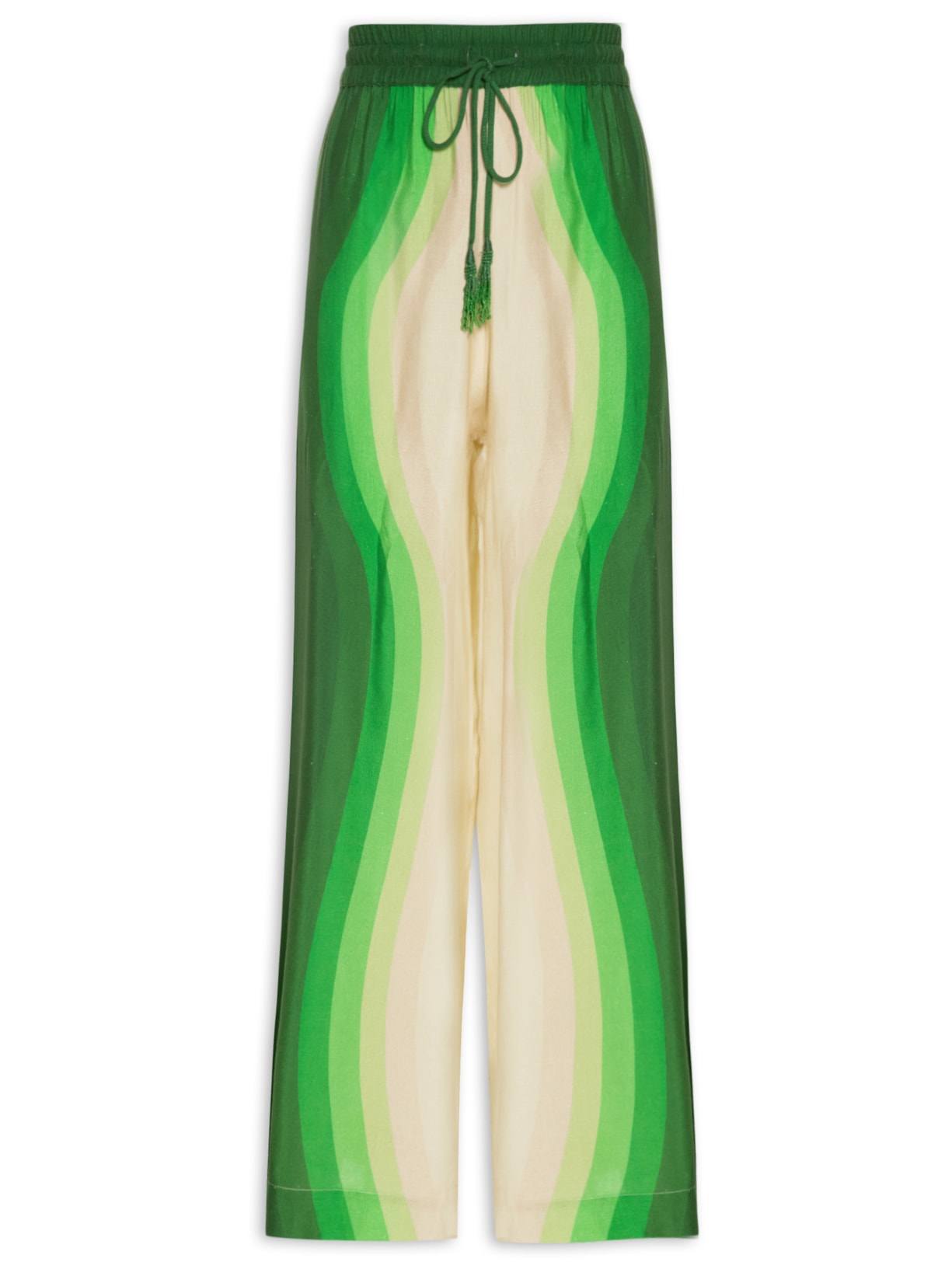 Calça Feminina Pantalona Listra Coração Verde Farm