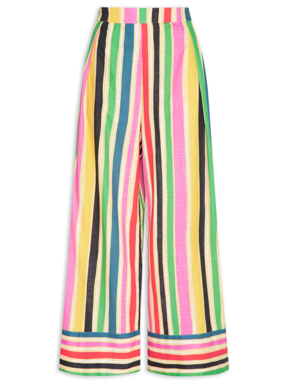 Calça Feminina Pantalona Listra Rainbow - Rosa