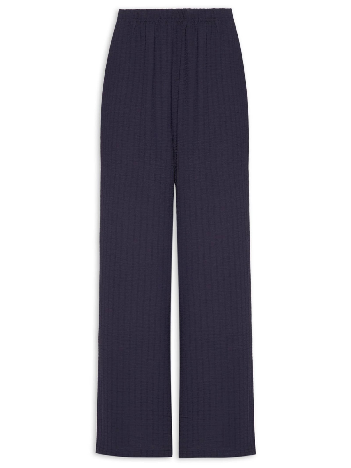 Calça Feminina Pantalona Listras Azul Basiq
