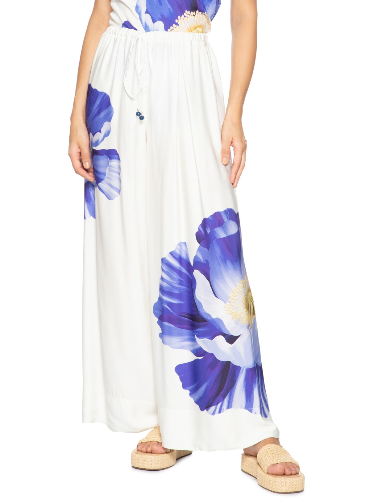 Calça Feminina Pantalona Lola Branco Farm