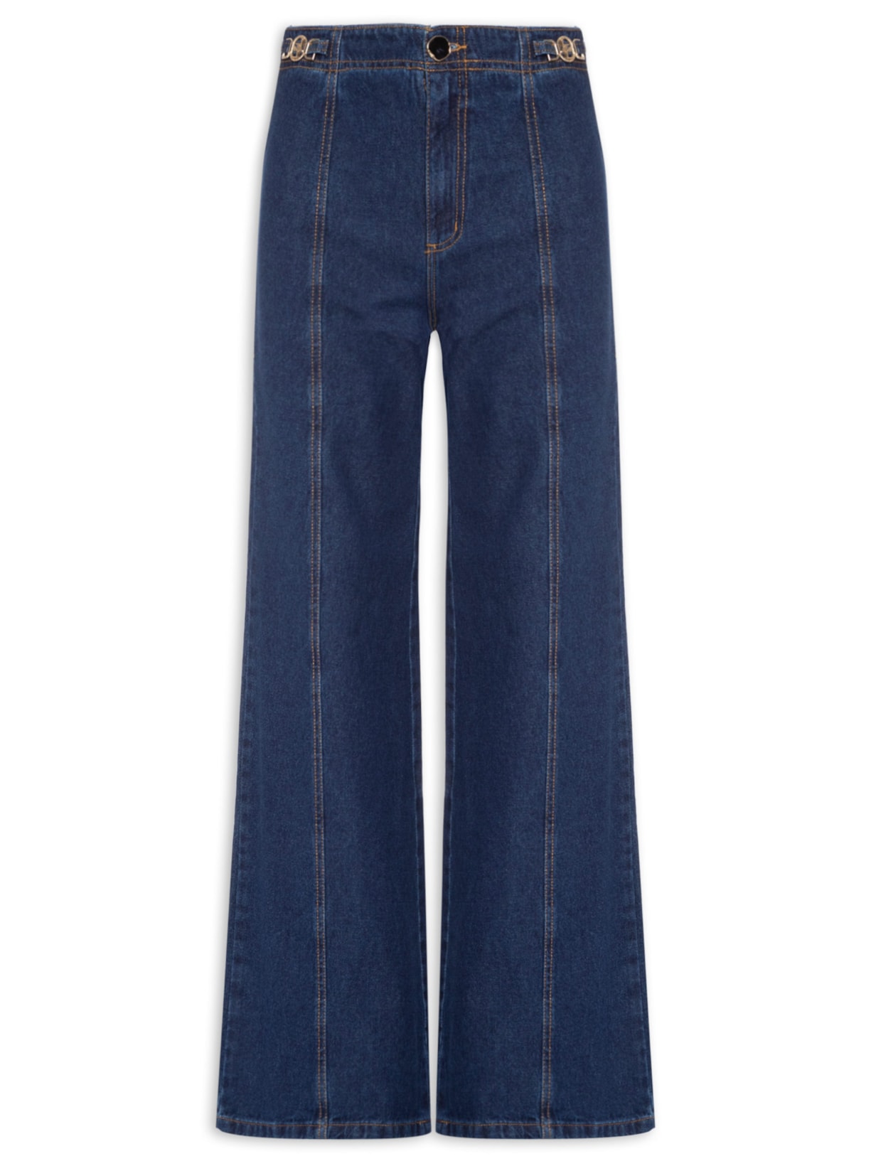 Calça Feminina Pantalona Luciana Azul Le Lis
